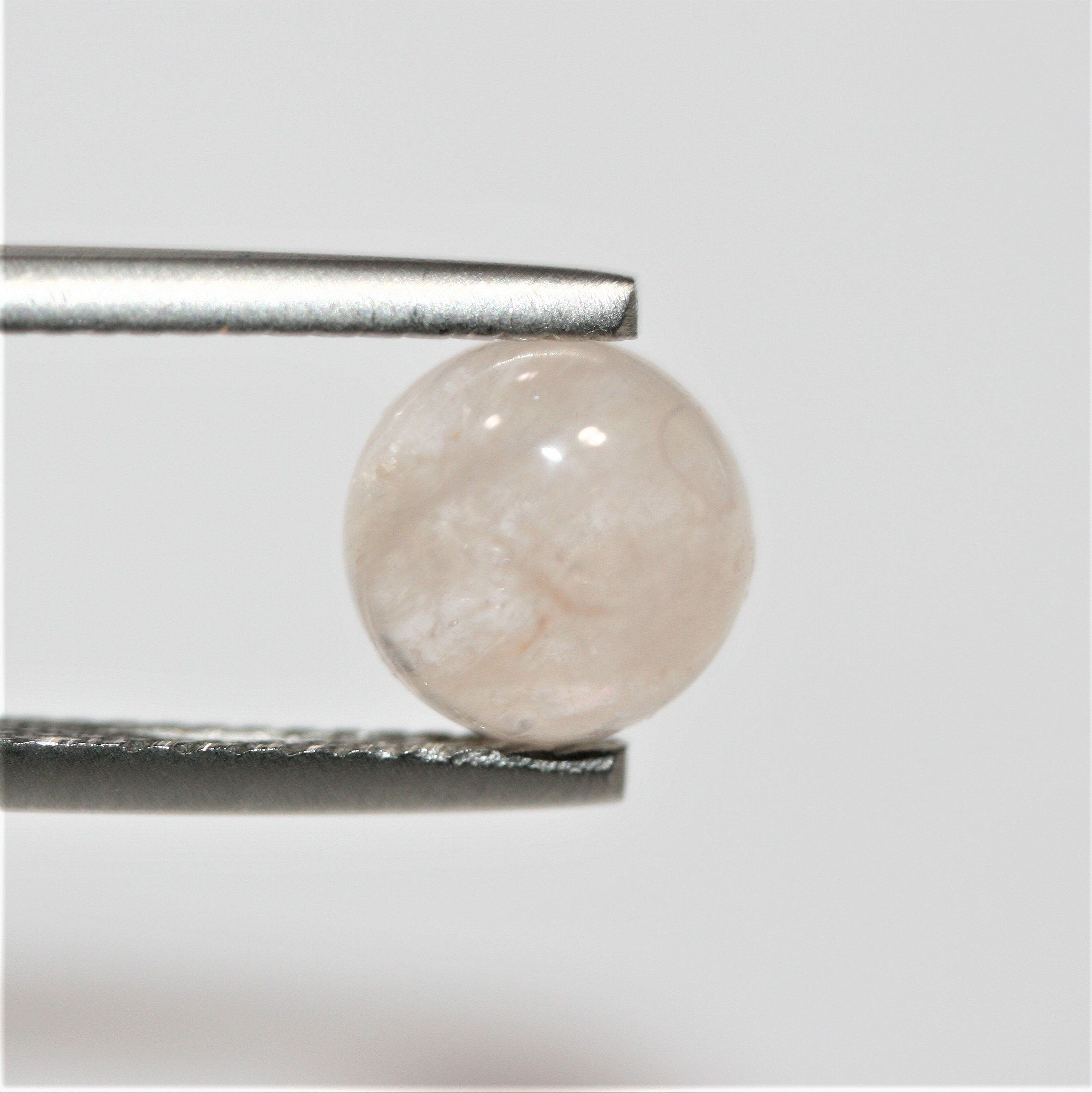 Smooth Round Morganite Cabochon 8mm. (10 Pieces)