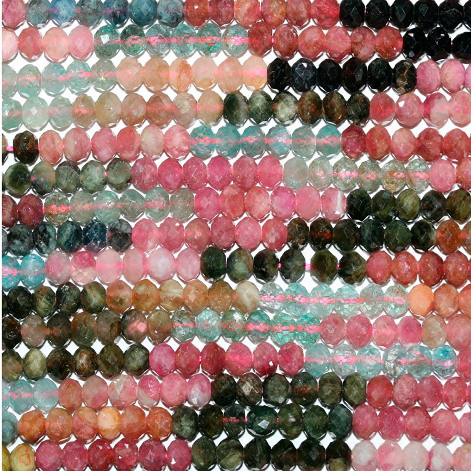 Rondelle à facettes en tourmaline St 15" 5x4mm.-Bring 39cm.