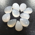 10 Pcs Lot White Moonstone Pear Cabochon 10x7mm. (10 pcs.)