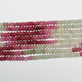 14" St Multi Sapphire Smooth Rondelle 4x3mm.-Strand 36cm