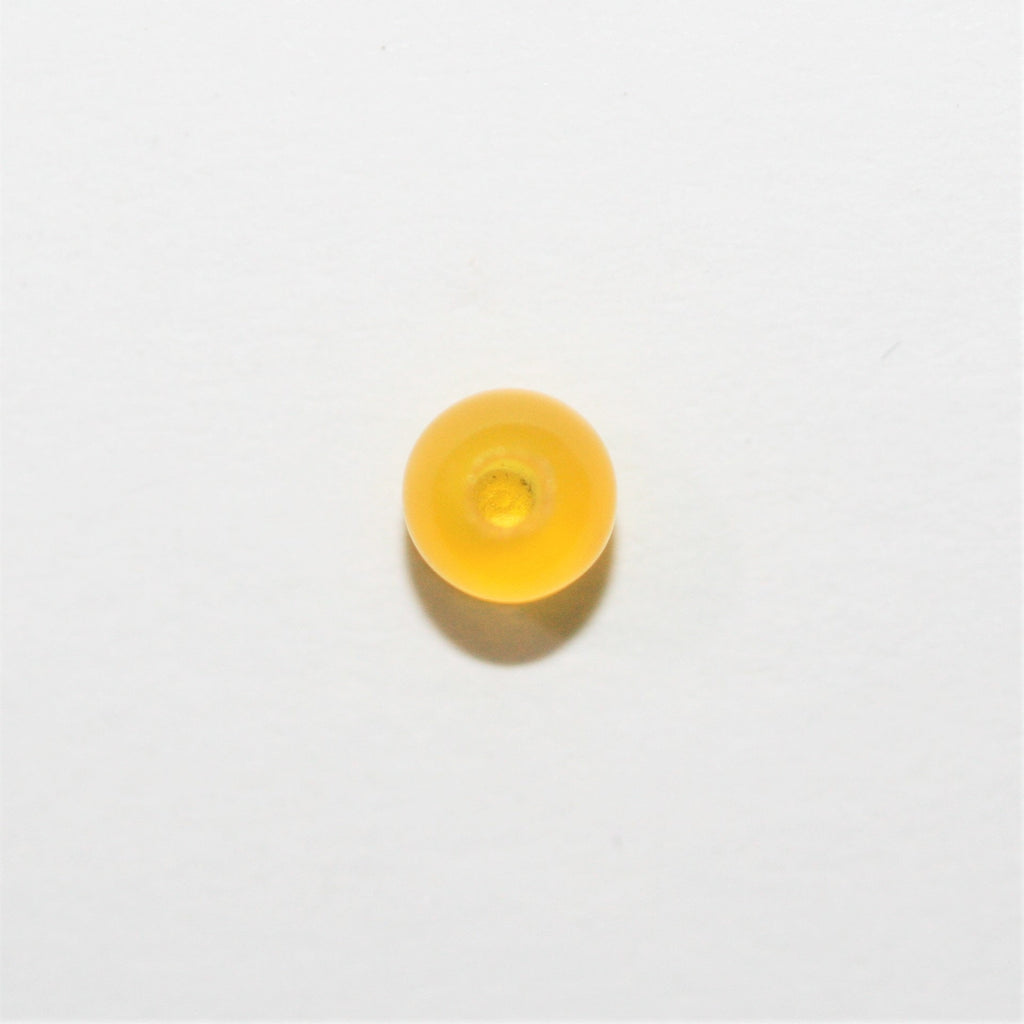 Ágata Amarilla Semiperforada Redonda Lisa 4mm.- 10 Piezas