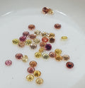 Lote de zafiros multicolores redondos facetados de 1,6-1,7 mm. - Paquetes de piedras preciosas - Piedras sueltas al por mayor - Gemas naturales