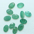 Lote Esmeralda Facetada Ovalada 6x4mm.(12Pcs)