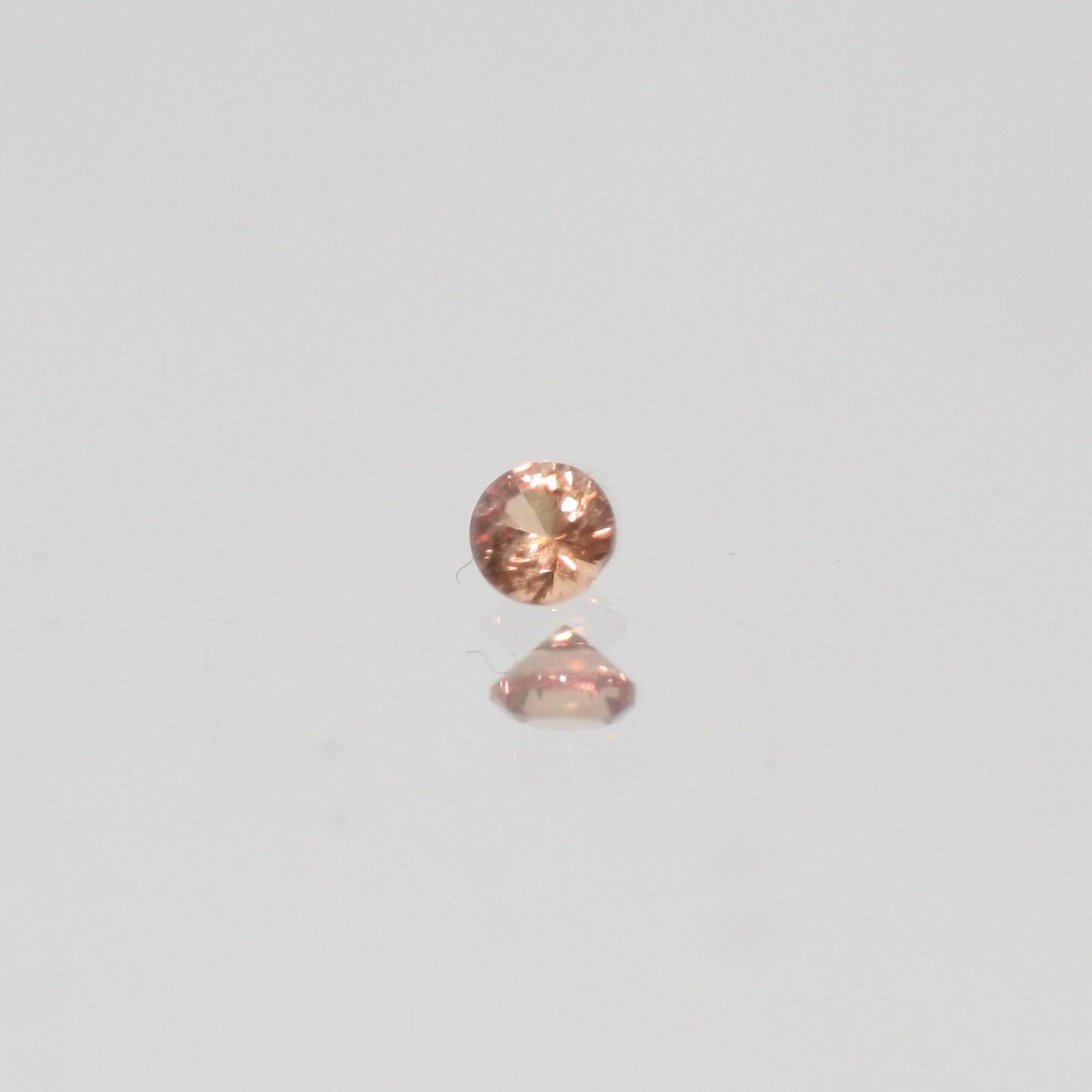 Saphirs orange ronds à facettes, lot de 2 mm environ (environ 1 carat).