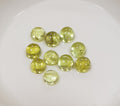 Lote de 10 cabujones calibrados de peridoto de 3 mm - Suministros de joyería - Color verde - Gemas naturales
