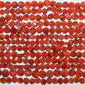 Perles de monnaie St Carnelian Smnooth 15" 6 mm - Fil 38 cm.