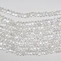 Perles rondelles lisses en cristal de roche St 14" (6 x 4 mm) - Longueur approximative : 38 cm