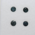 Lote de 4 zafiros azules redondos facetados de 4 mm. (4 piezas)