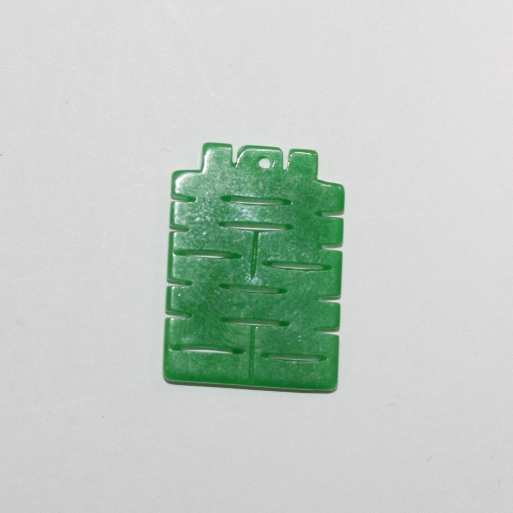 Colgante de jade verde 24x18 mm