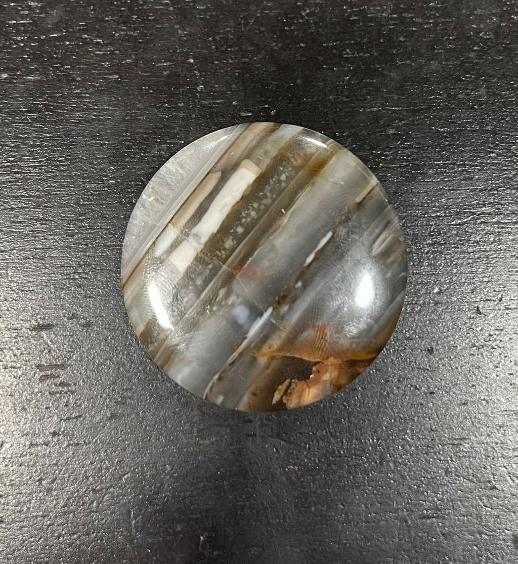 Pendentif en agate rayée 48 mm - Pierres précieuses en gros.