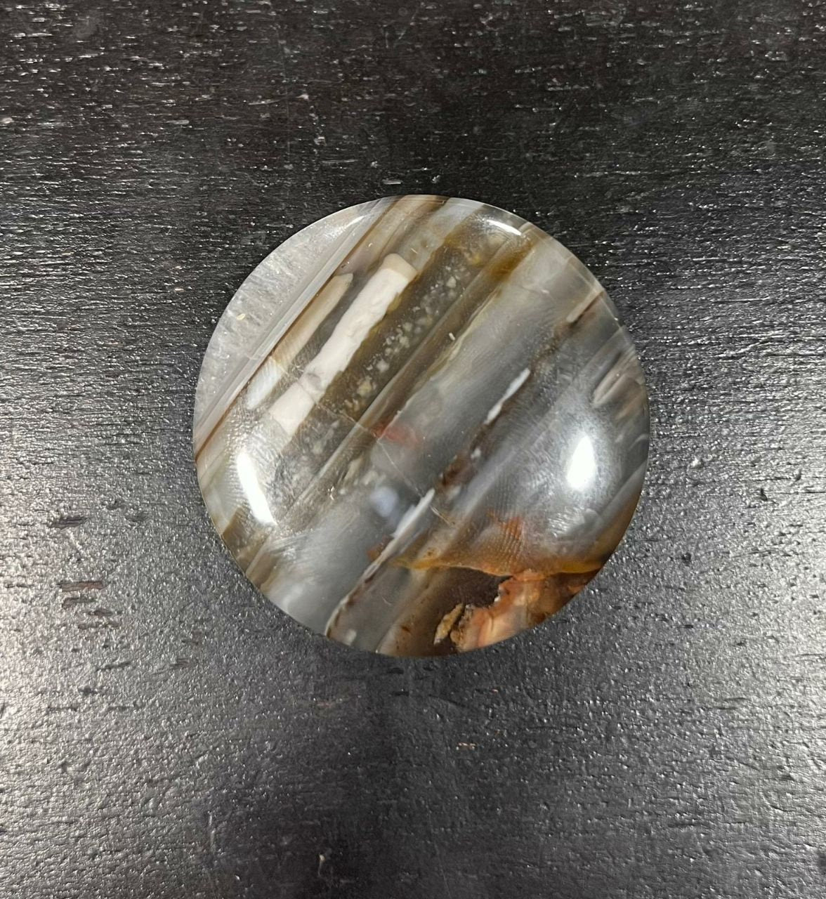 Pendentif en agate rayée 48 mm - Pierres précieuses en gros.