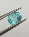 1 Pc  Natural Apatite Faceted Oval    Paraiba Color 7x5mm - Natural Untreated Stone- Rare Color Blue Green Apatite