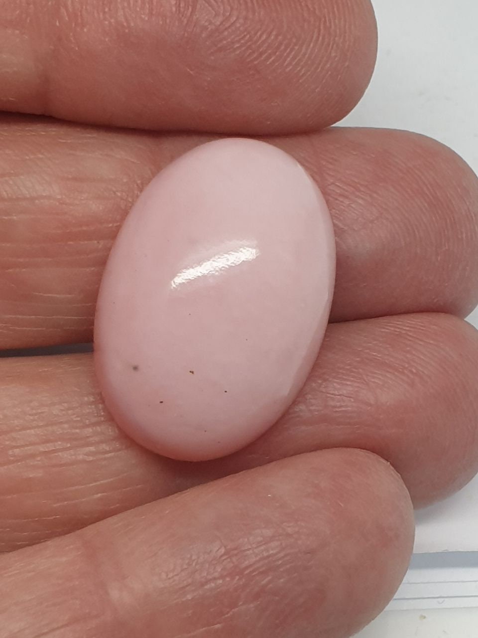 Peruvian Pink Opal Oval  Cabochon 24x16.5mm 20.94ct -Jewelry Design