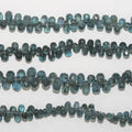 Perles en kyanite St de 8 pouces, à facettes graduées, 8 x 5 à 5 x 2,5 mm. Longueur approximative du fil : 20 cm.