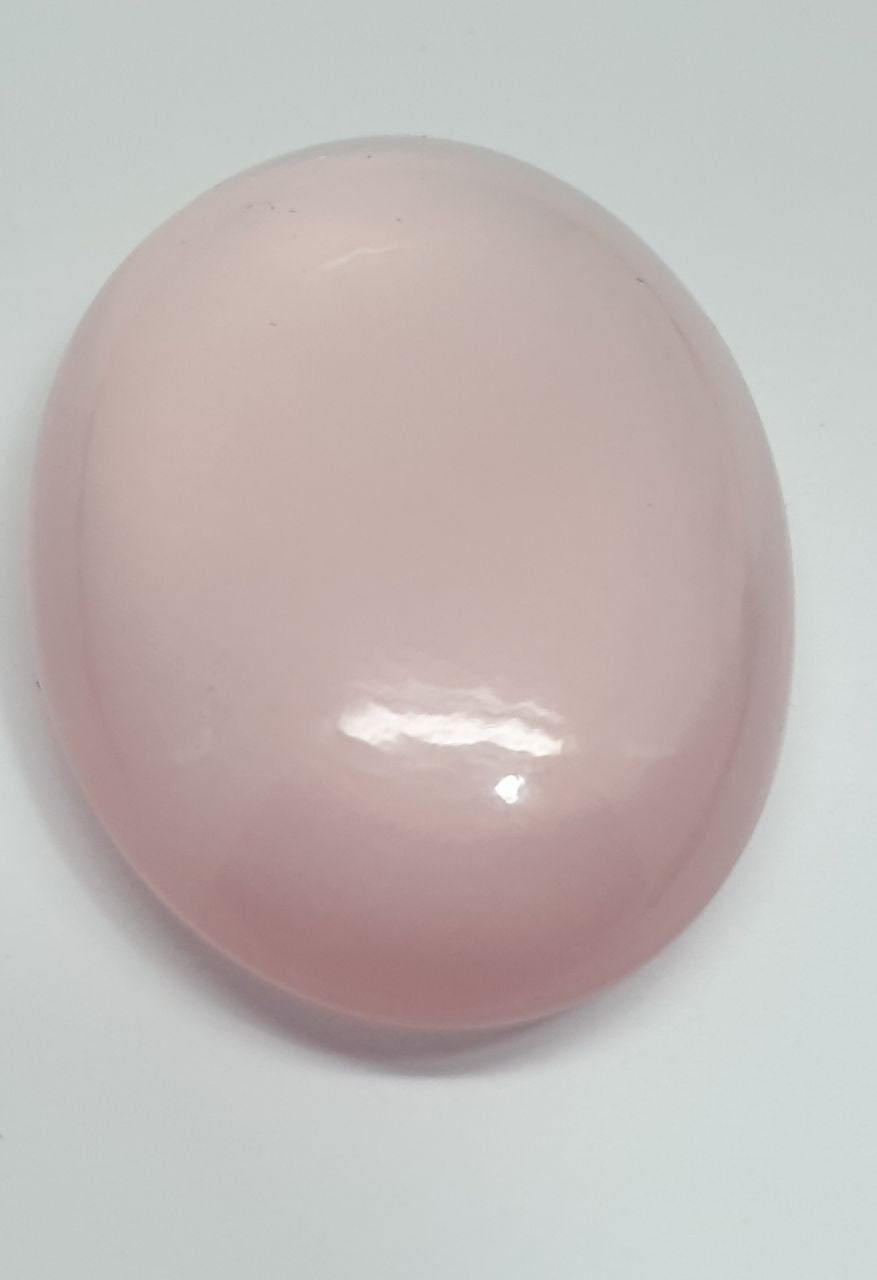 Big AAA Rose Quartz Smooth Oval Cabochon 36x25mm. (69.7ct.)