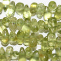 Cuentas de peridoto de 15" con perforaciones laterales, 6 x 3 mm, tira de 38 cm
