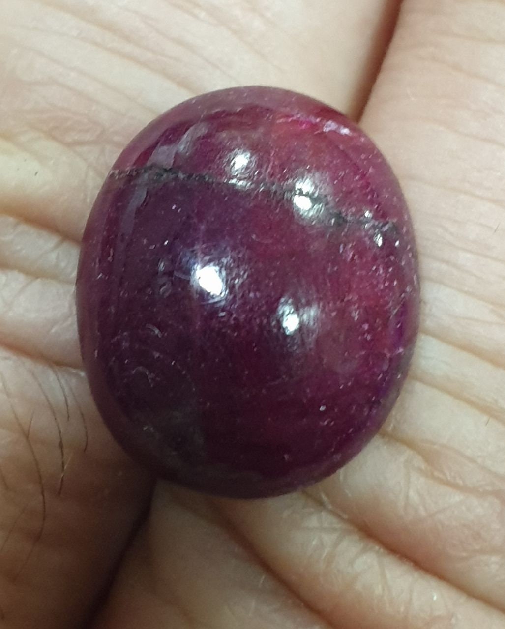 Natural Untreated Ruby Cabochon 16.3x13.2mm 13.7ct Natural Gemstone Gems For Jewelry
