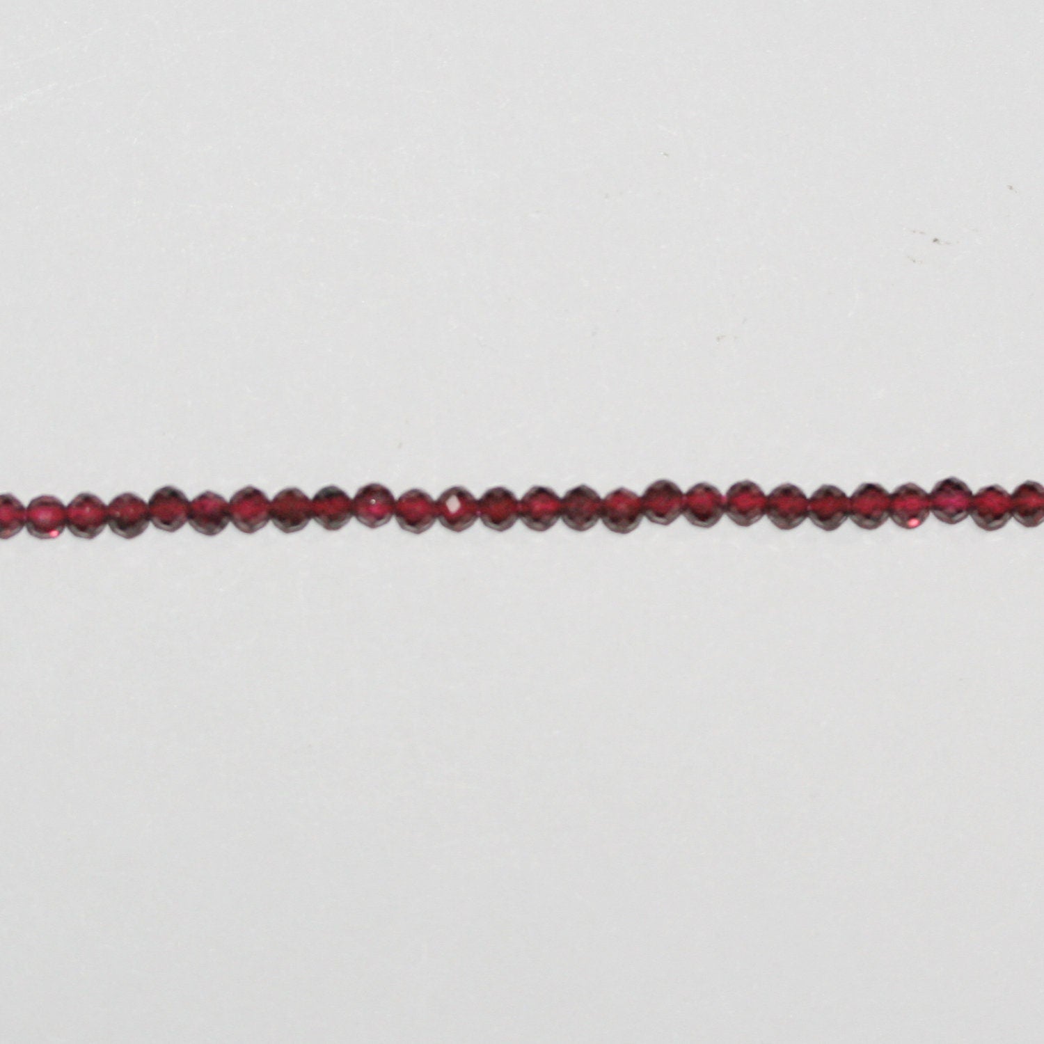 15" Perles rondes à facettes en grenat Saint-Pierre 2,5 mm.-Rig 39 cm.