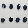 Lote de 8 zafiros azules facetados ovalados de 5 x 4 mm. (8 piezas)