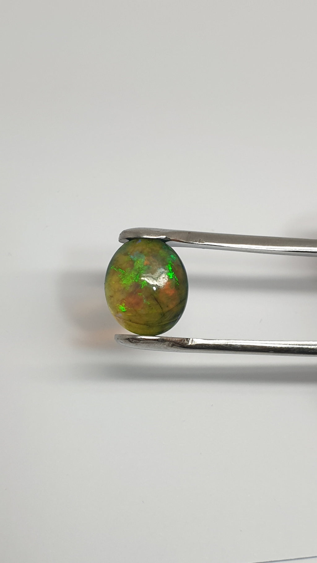 AAAS Black Oval  Opal Cabochon 13.4x11.3mm 3.57ct - Natural Untreated Gemstone - Opal Cabochon