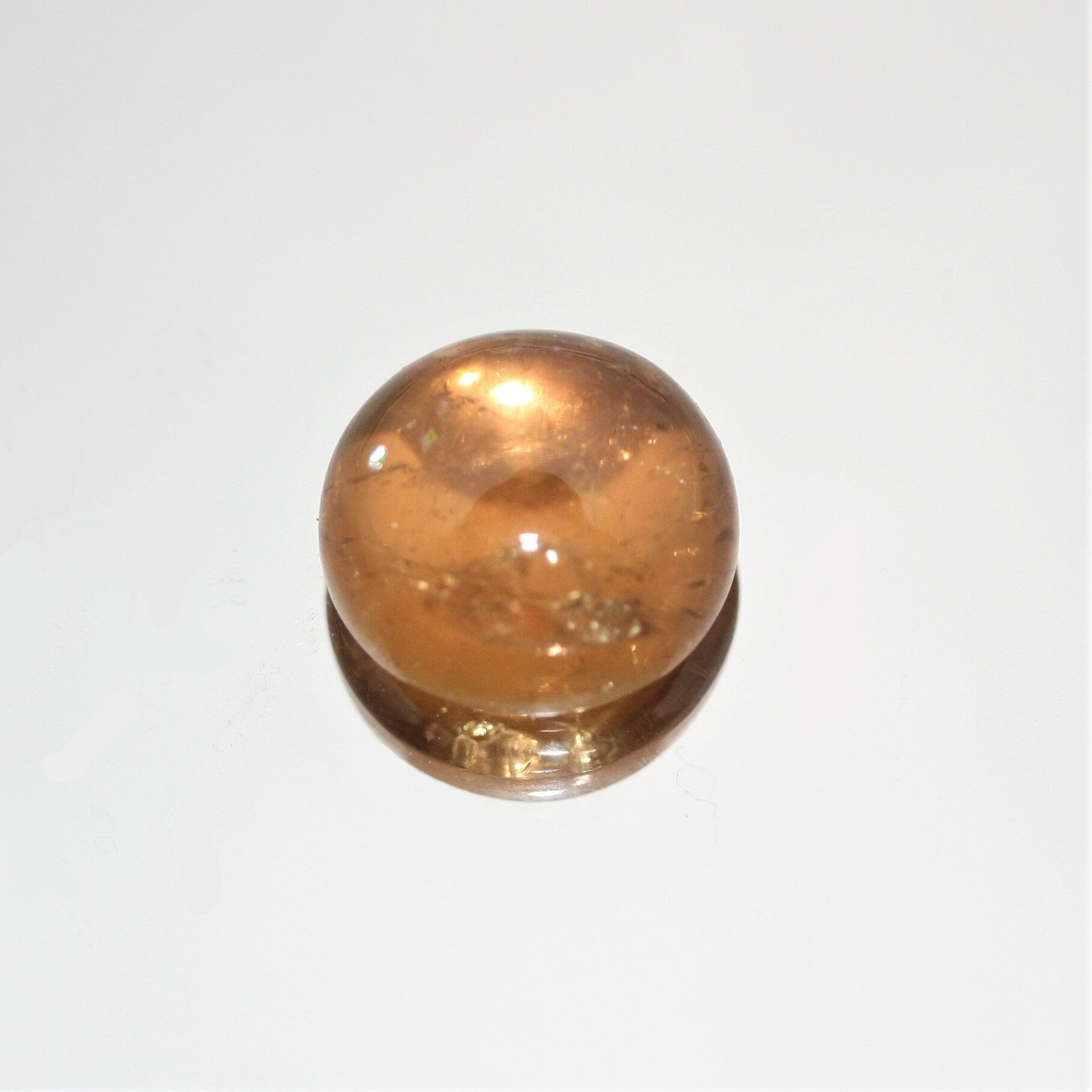 Yellow Tourmaline Smooth Round Cabochon 14.3mm. (12.51ct.)