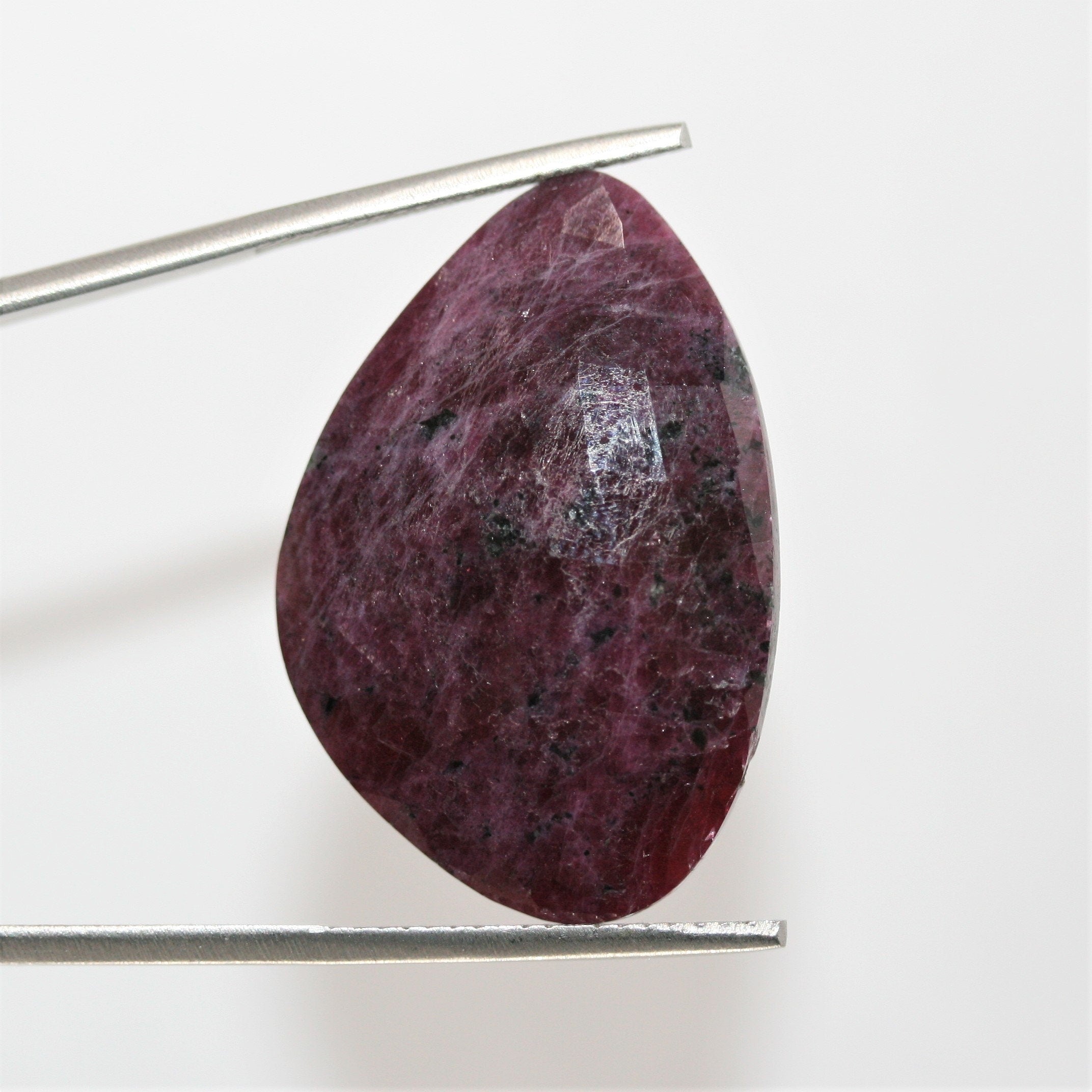 Ruby Faceted Oval Cabochon 32x21.5mm. (60.4 ct) - 1 Pair