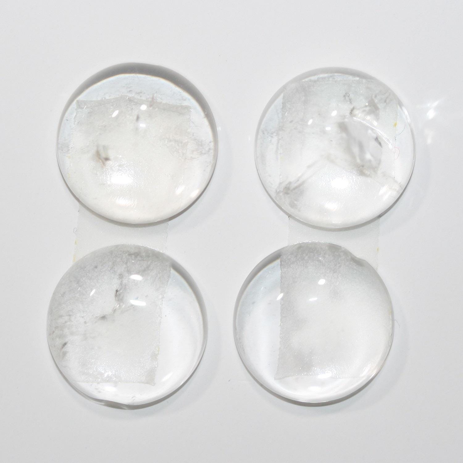 Rock Crystal Quartz Smooth Round Cabochon 16mm. (4 Pieces).