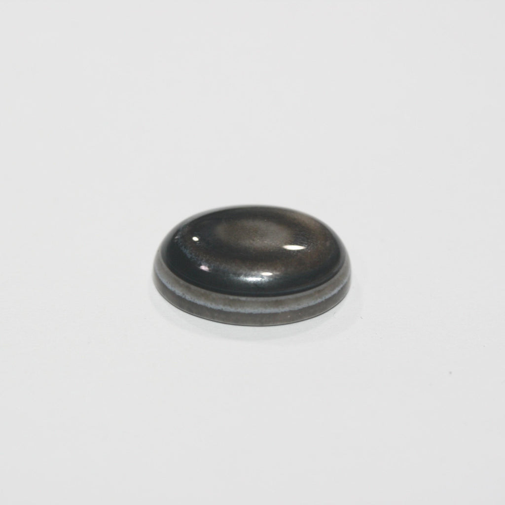 Tibetan Agate Eye Agate Cabochon 15x20mm- Natural One Of A Kind - Black and White