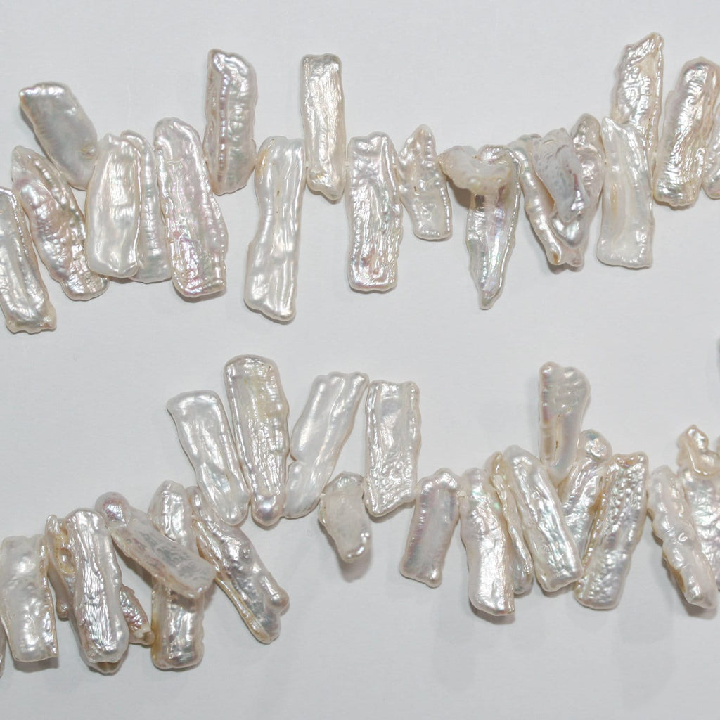 Perles de culture d'eau douce Biwas, 15 pouces (environ 38 cm), 23 x 6 mm. Longueur du collier : 38 cm. Prix de gros des perles naturelles.