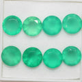 Lote de Ónix Verde Facetado Redondo de 9mm (8 Piezas). - Piedras Preciosas al por Mayor, Piedras Talladas de Máxima Calidad.