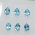 Lote de 6 piezas de topacio cielo facetado de 7 x 5 mm (6 piezas).