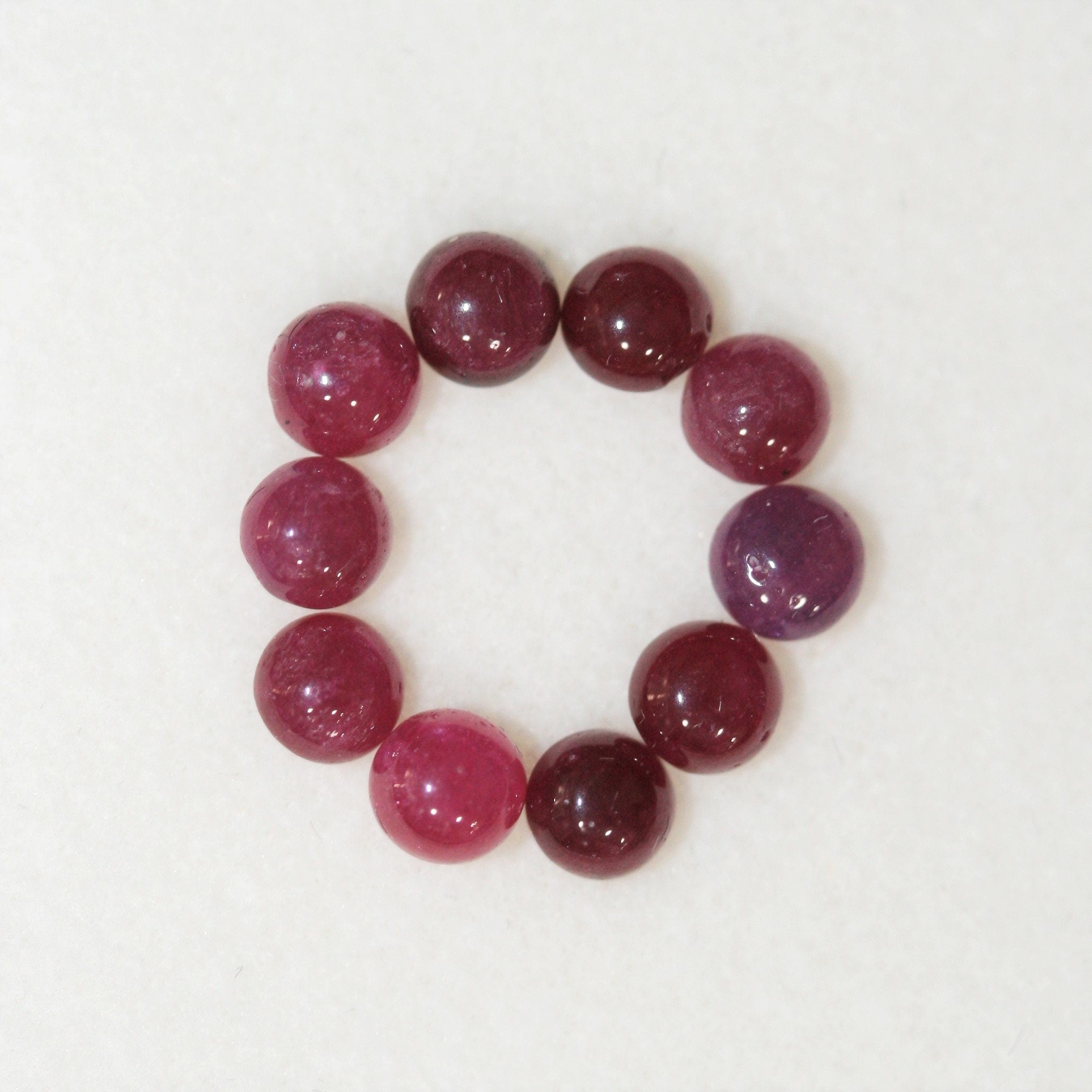 Ruby Smooth Round Cabochons Lot 3.8-4mm.- 10 Pieces