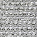 Cuentas redondas facetadas de cuarzo cristal de roca de 4 mm (16") - Hilo de 40 cm
