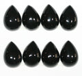 Lote de 8 cabujones de ónix lisos de 10 x 10 mm. (8 unidades)