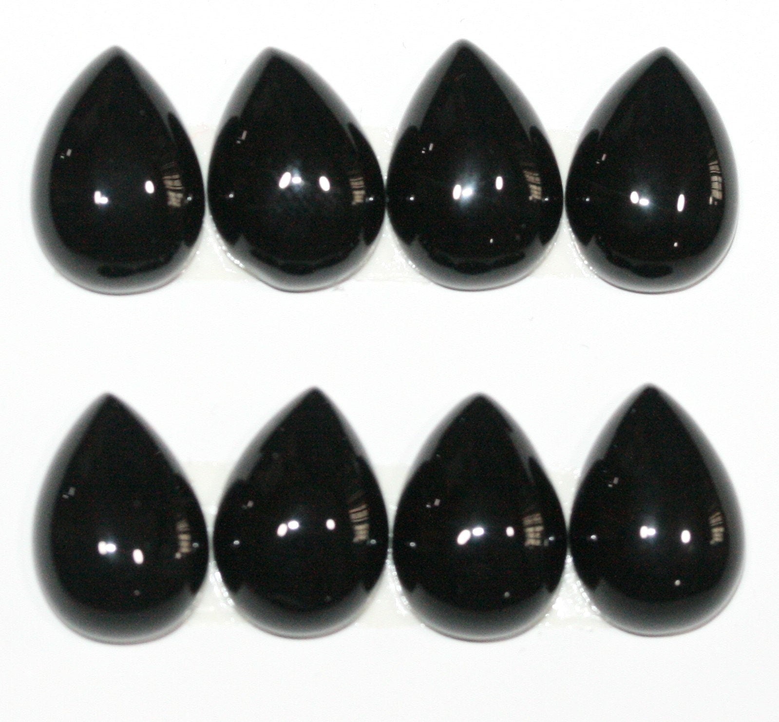Lote de 8 cabujones de ónix lisos de 10 x 10 mm. (8 unidades)
