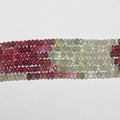 14" St Multi Sapphire Faceted Rondelle Beads 4x2.5mm.