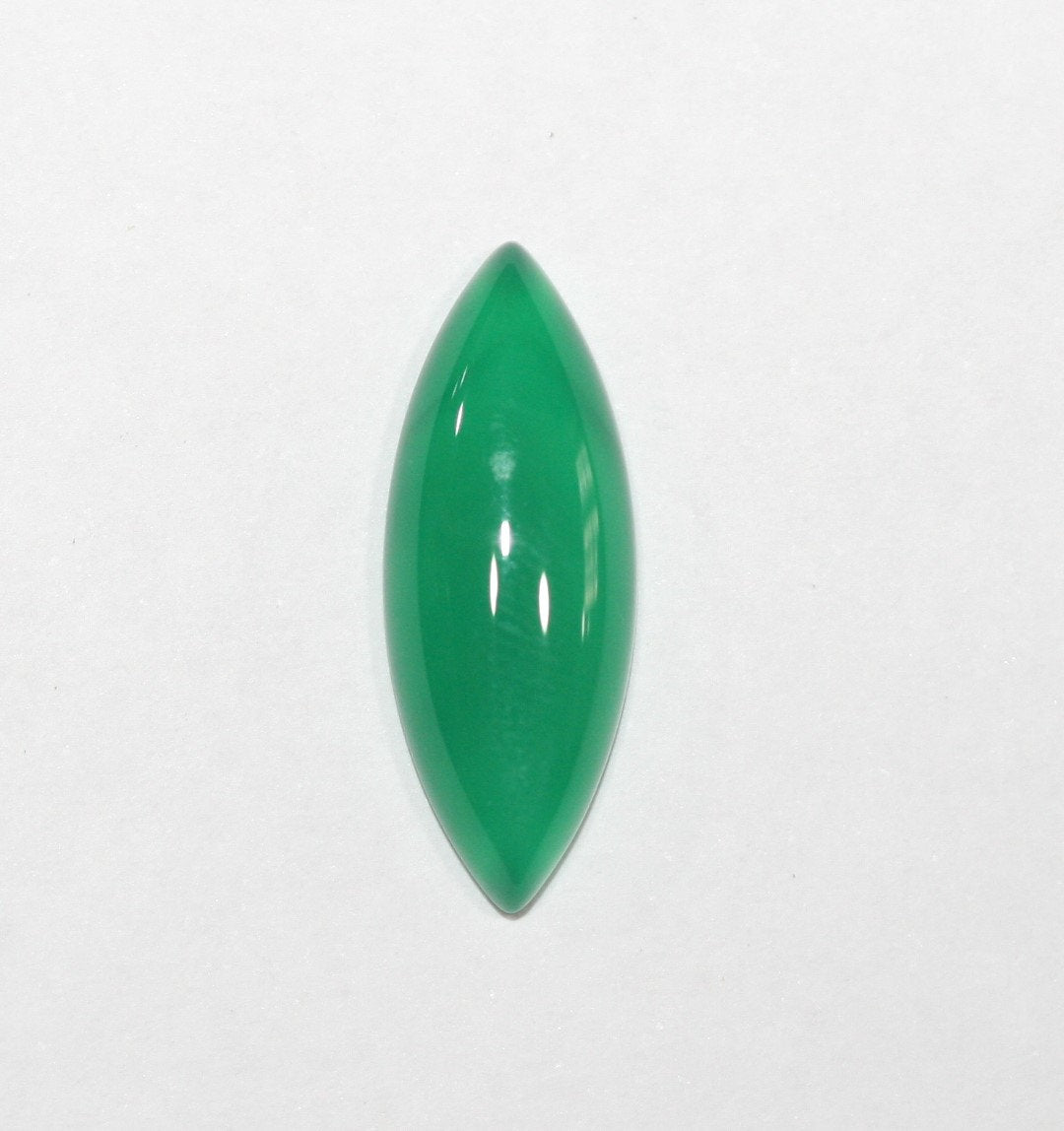 4 Pcs Green Agate Marquis Cabochon 22x8mm (4 pcs).