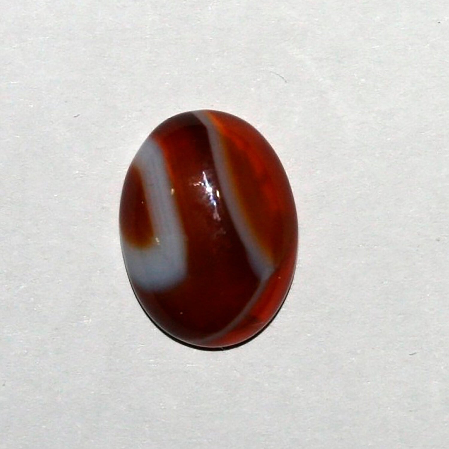 Lote de 4 cabujones ovalados de ágata rayada marrón (4 unidades) de 16 x 12 mm