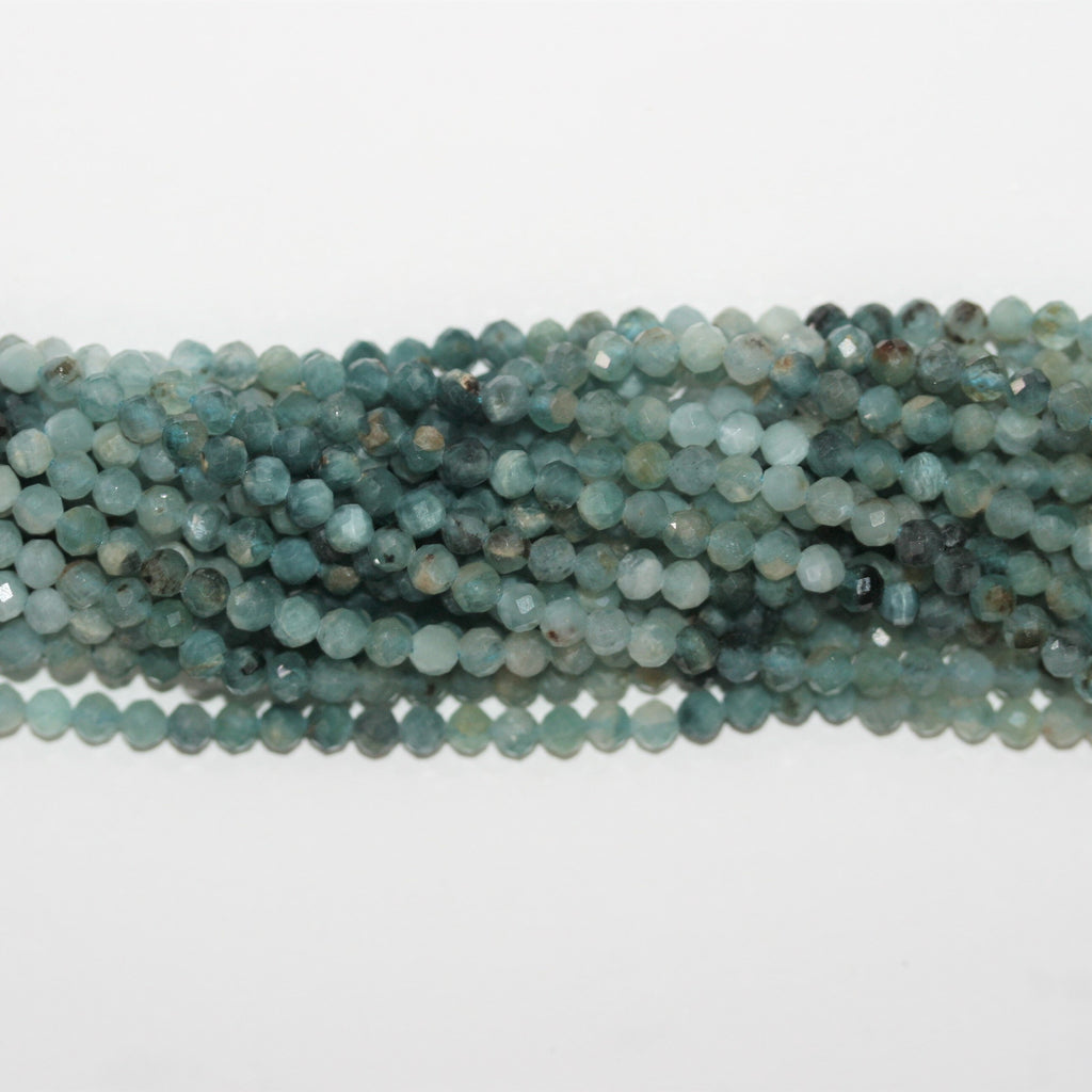 12" St Grandidierite Faceted Round Beads 3mm.-Strand 32cm.-