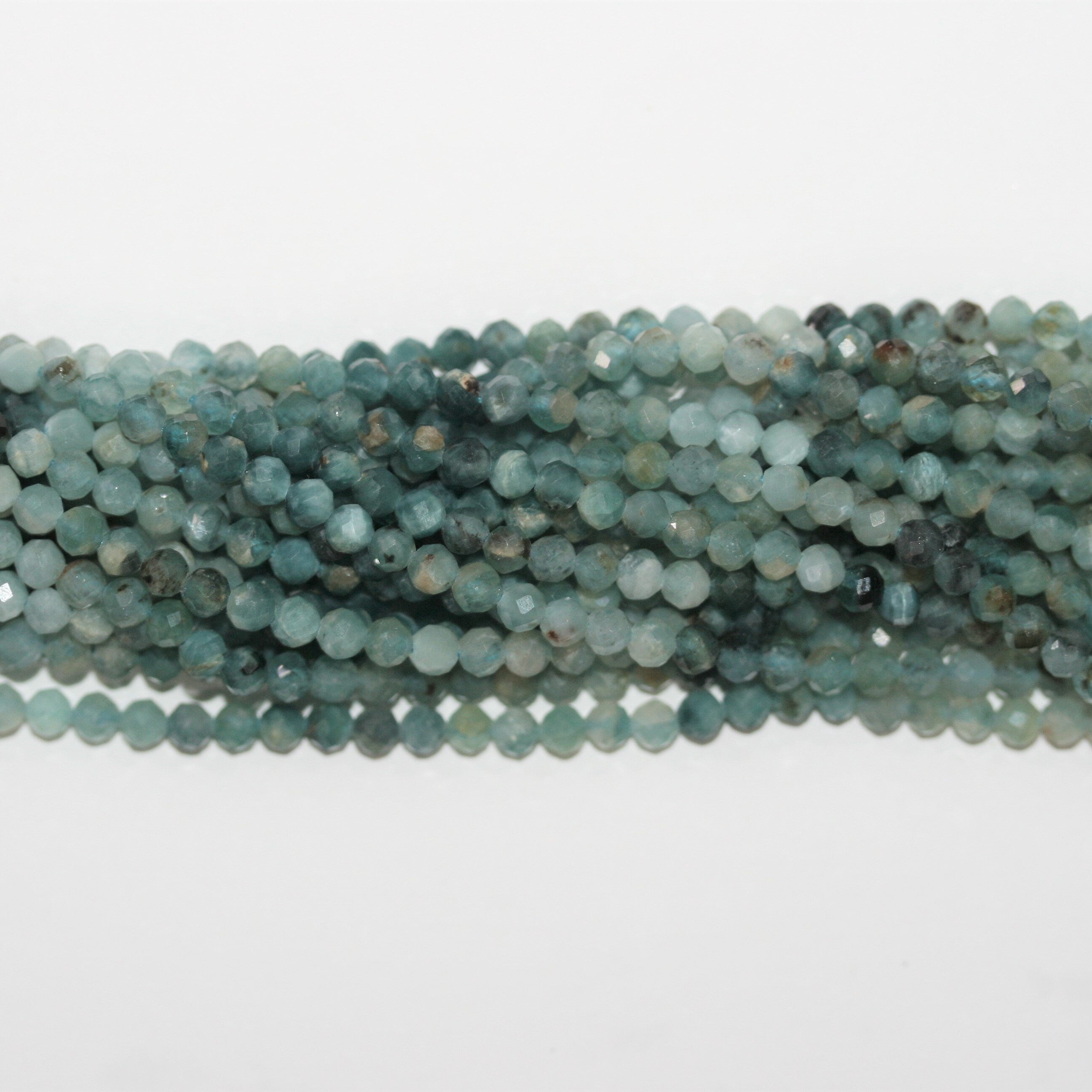 12" St Grandidierite Faceted Round Beads 3mm.-Strand 32cm.-