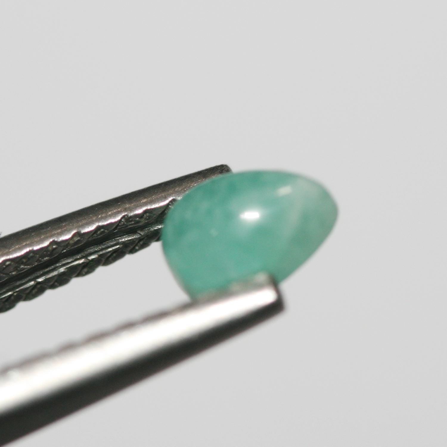 Lote de 20 cabujones de amazonita lisos de 6 x 4 mm. (20 uds.)