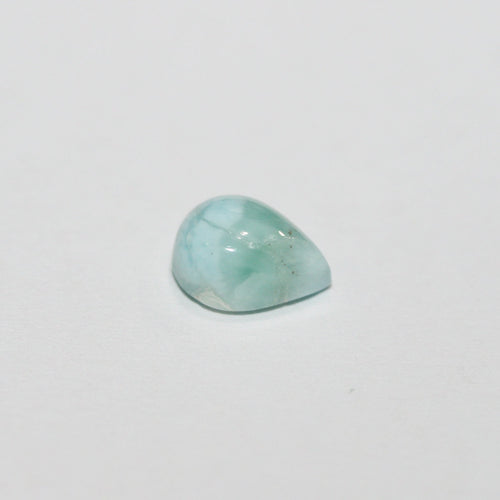 Lot de 10 cabochons en larimar en forme de goutte, 8 x 6 mm. (10 pièces)