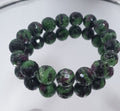 Bracelet extensible en zoïsite rubis, perles rondes de 12 mm - Fournisseur de bijoux - Pouvoir de guérison - Tanzanie