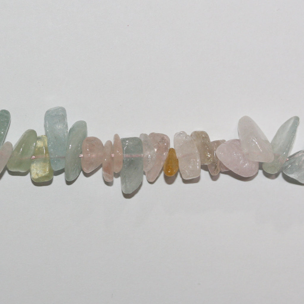 Cuentas lisas de multiberilo de 16" (10 x 8 mm). Aprox. - Hilo de 40 cm.