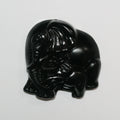 Pendentif éléphant en obsidienne 48x45mm.