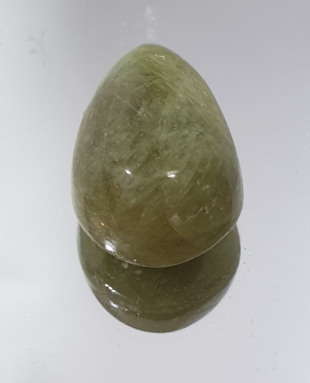 Green Sapphire Drop Cabochon  17.3x11mm 15.43ct Natural Gemstone