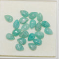 Lote de 20 cabujones de amazonita lisos de 6 x 4 mm. (20 uds.)