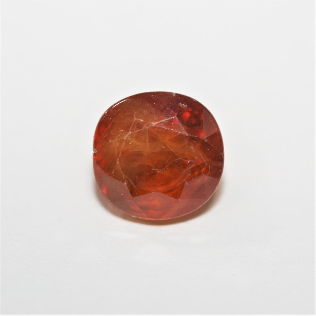 1 Pc Natural Top Orange Color Sapphire Oval Cut 8.5x8.1mm. (4.16ct.) - Wholesale Gemstones- Natural Stones For Jewelry