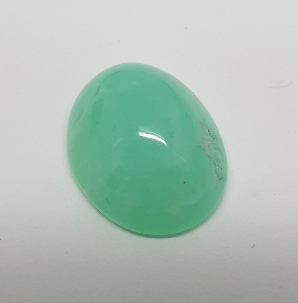 Blue Green  Peruvian Opal Cabochon 15.1x12.1mm8.4ct - Natural Untreated Gem- Unique color- Jewellery Supplies