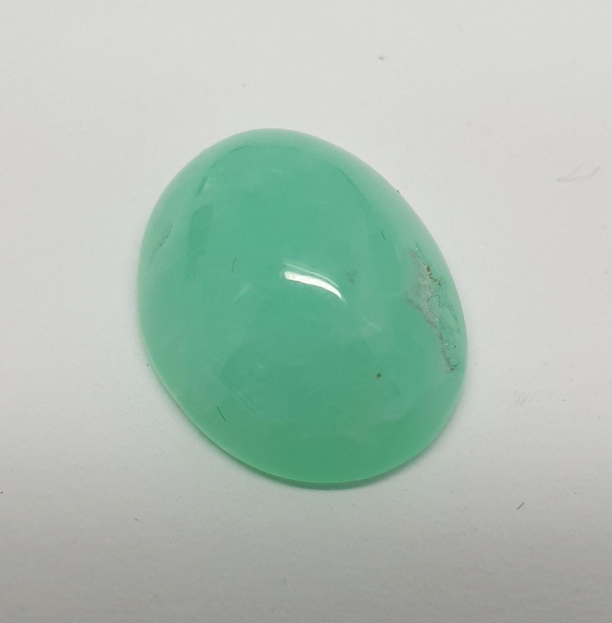Blue Green  Peruvian Opal Cabochon 15.1x12.1mm8.4ct - Natural Untreated Gem- Unique color- Jewellery Supplies